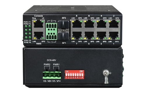 网管型工业级8路百兆电1路百兆光光纤收发器网络交换机 坚固网络的核心组件